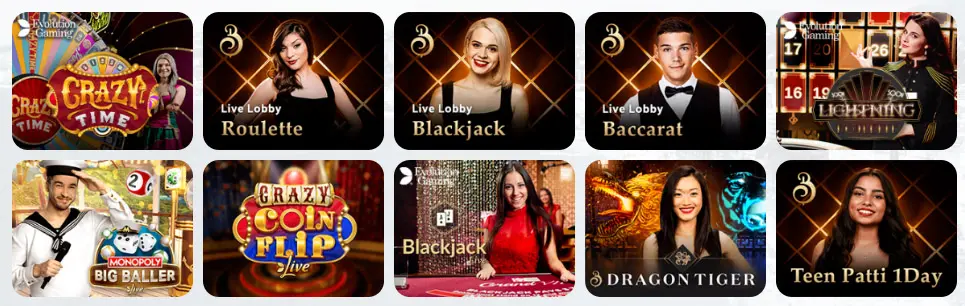 Jeux de casino en direct LunuBet Casino